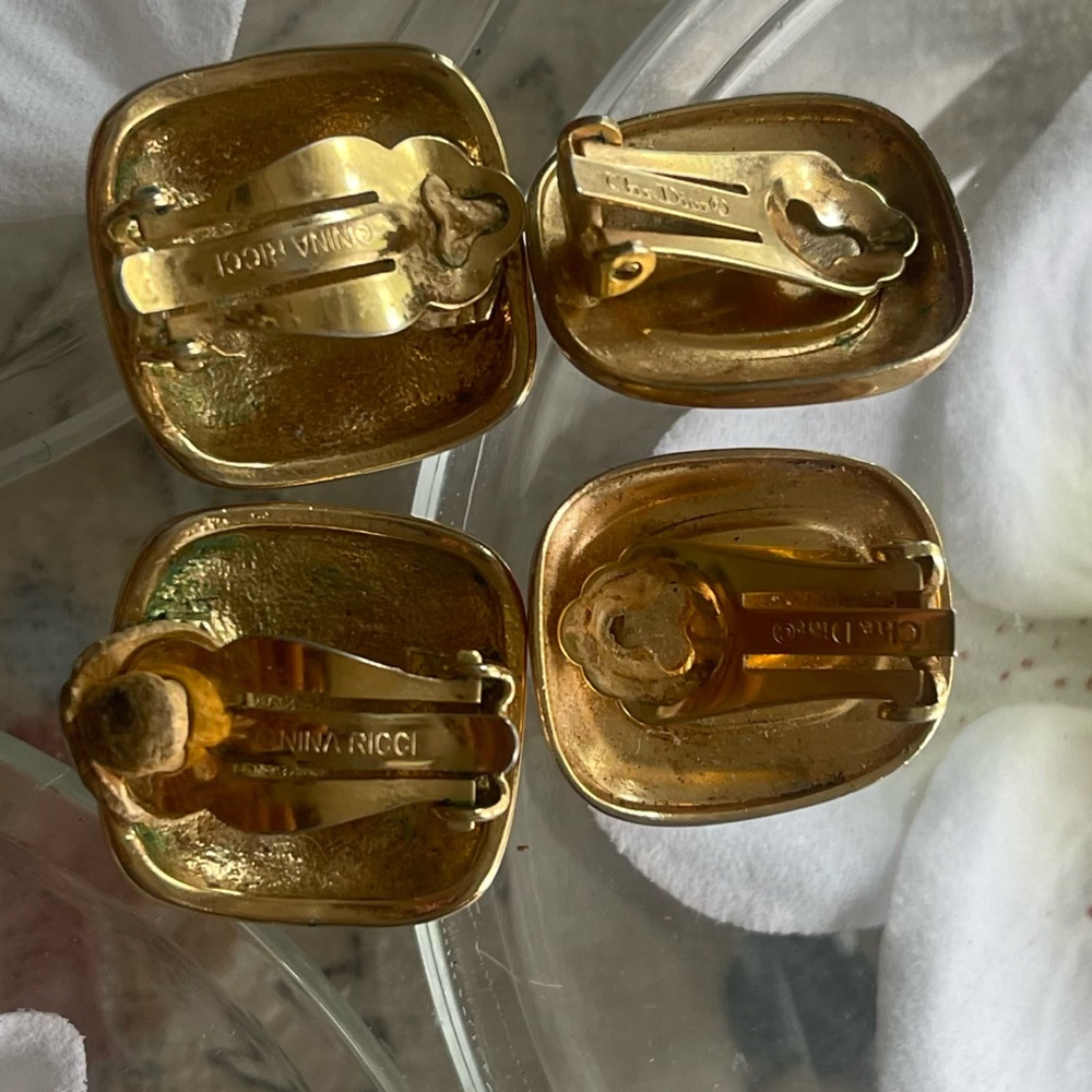 Christian Dior & Nina Ricci Vintage Earrings Bundle - Picture 5 of 8
